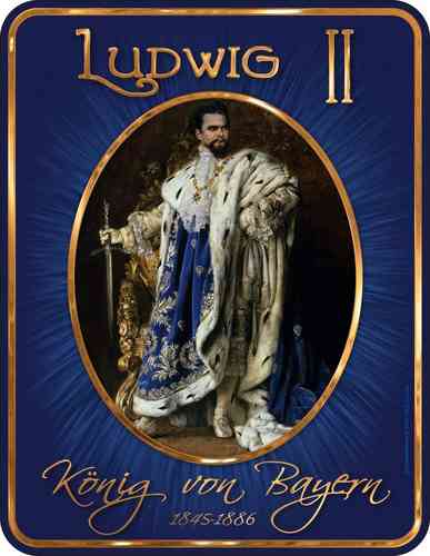 Schild "Ludwig II blau"